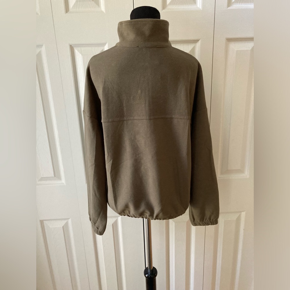 NWT Women’s Pretty Garden Sweatshirt Half Zip Collar Pullover Oversized SZ S - Picture 7 of 10